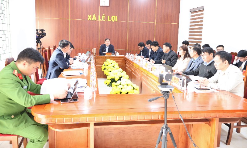 Phó Bí thư Tỉnh ủy Nguyễn Tuấn Anh làm việc với Ban Thường vụ Đảng ủy xã Lê Lợi