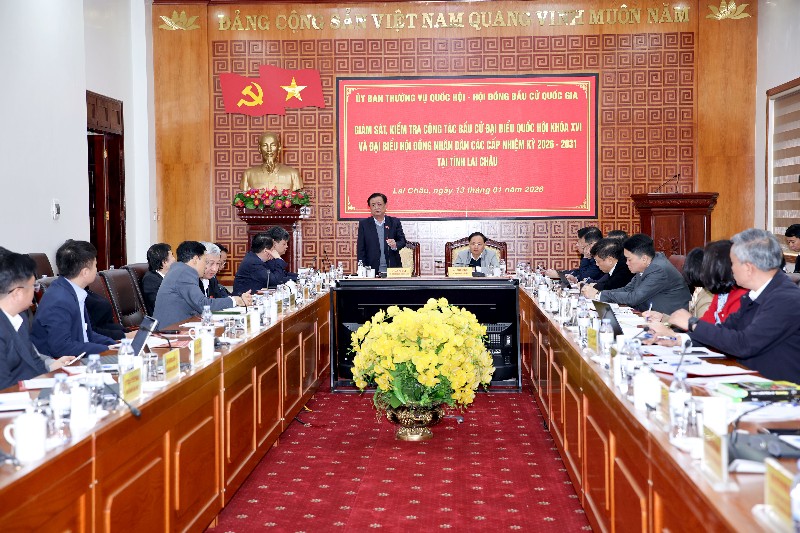 Đoàn Công tác của Uỷ ban Thường vụ Quốc hội - Hội đồng bầu cử Quốc gia làm việc với Uỷ ban bầu cử tỉnh 