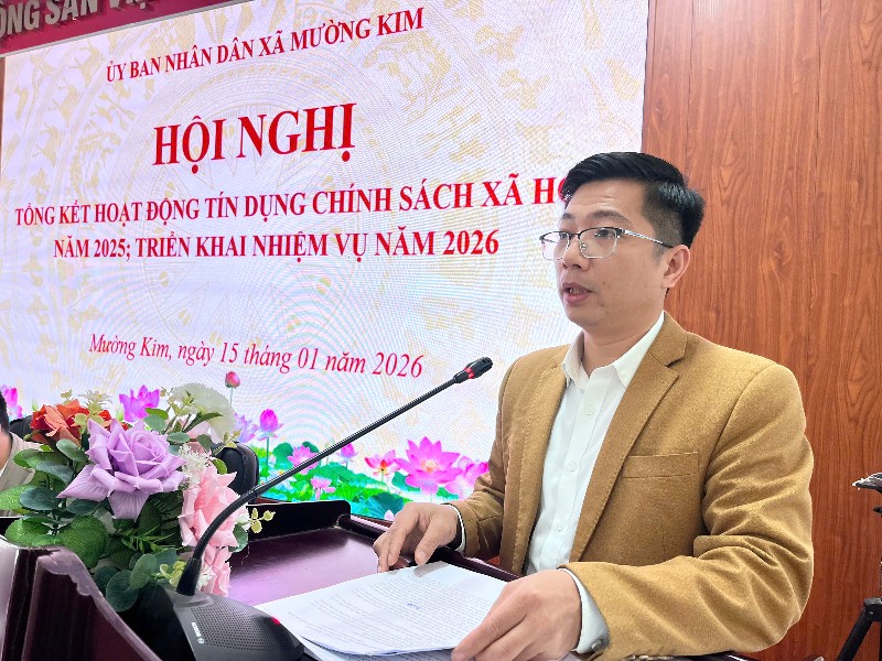 Mường Kim triển khai hoạt động tín dụng chính sách xã hội năm 2026