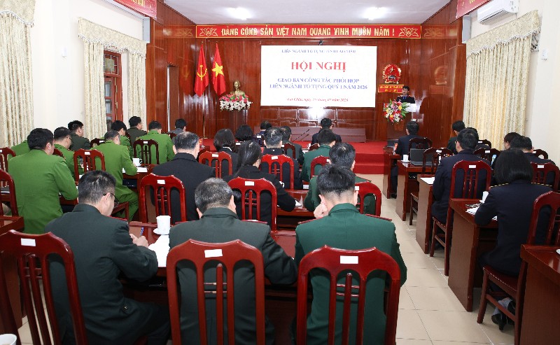Giao ban công tác phối hợp liên Ngành Tố tụng Quý I năm 2026