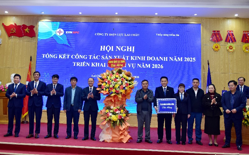 Năm 2025 Công ty Điện lực Lai Châu hoàn thành vượt mức 22/22 chỉ tiêu do Tổng công ty giao 