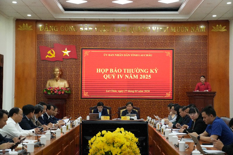 Họp báo cung cấp thông tin định kỳ cho báo chí trên địa bàn tỉnh Lai Châu quý IV năm 2025