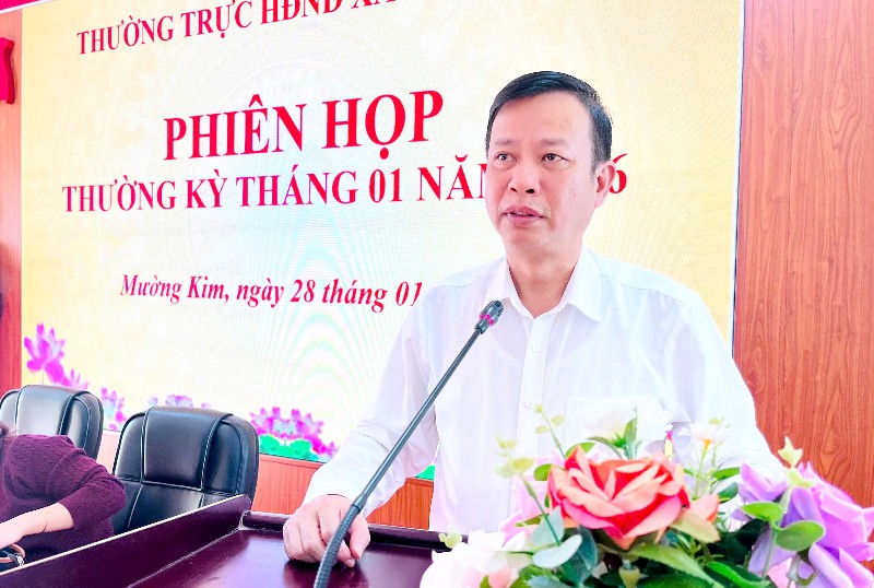 Thường trực HĐND xã Mường Kim: Phiên họp thường kỳ tháng 1 năm 2026