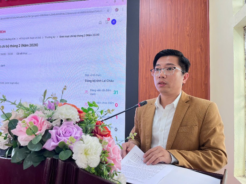 Sinh hoạt chi bộ thường kỳ (sinh hoạt mẫu) tháng 2 năm 2026