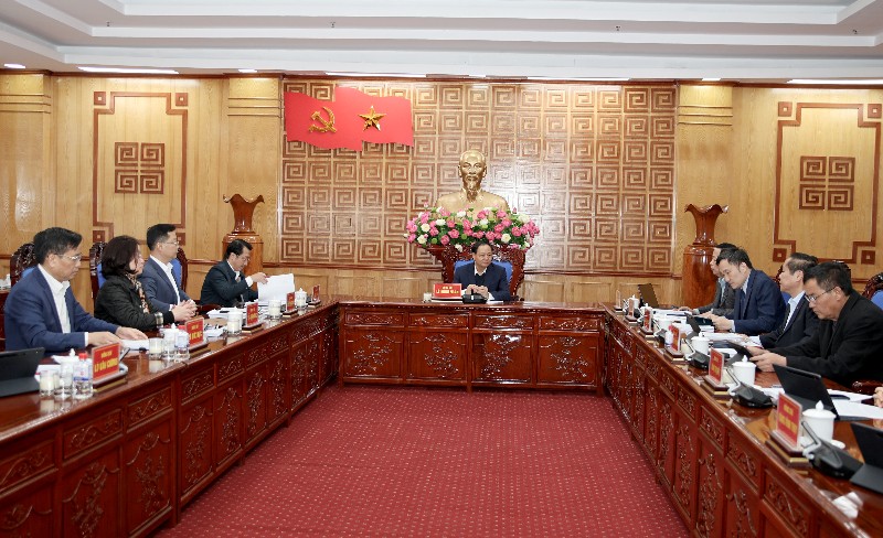 Họp về công tác lãnh đạo, chỉ đạo, triển khai thực hiện điều chỉnh Quy hoạch tỉnh