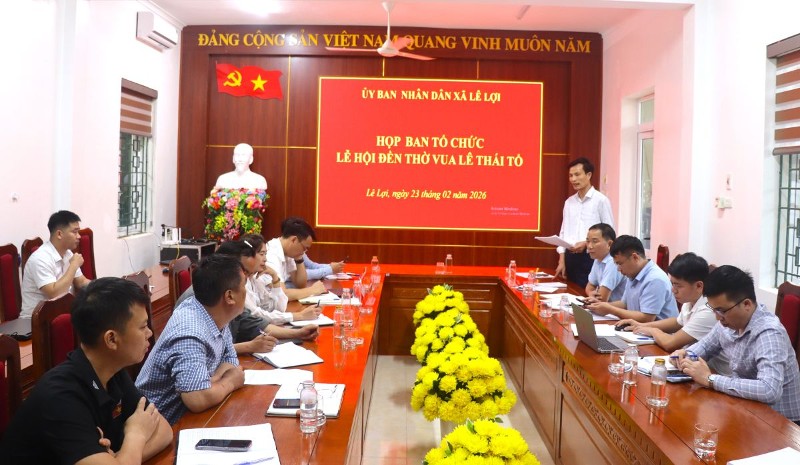 Họp Ban tổ chức Lễ hội đền thờ Vua Lê Thái Tổ