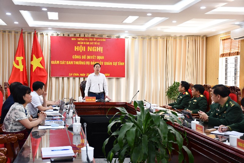 Hội nghị Công bố quyết định giám sát Ban Thường vụ Đảng ủy Quân sự tỉnh 