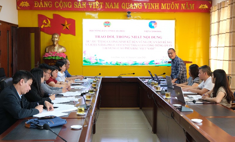 Hội Nông dân tỉnh làm việc với CISDOMA về Dự án phục hồi sinh thái và sinh kế từ rừng