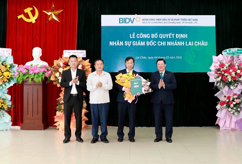Lễ công bố quyết định Giám đốc BIDV Chi nhánh Lai Châu 