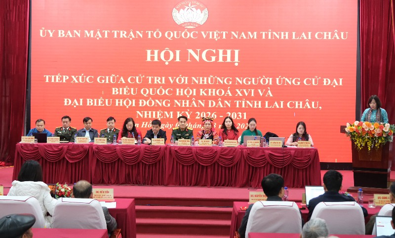 Hội nghị tiếp xúc cử tri với những người ứng cử đại biểu Quốc hội khóa XVI và HĐND các cấp nhiệm kỳ 2026 – 2031 tại xã Sìn Hồ