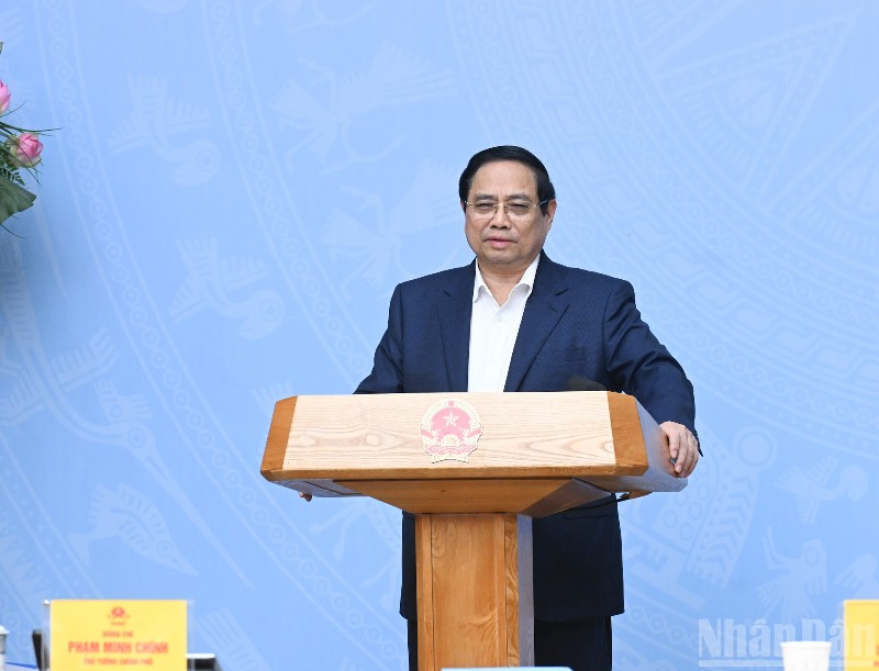 [Ảnh] Thủ tướng Phạm Minh Chính chủ trì Hội nghị về phát triển kinh tế bạc