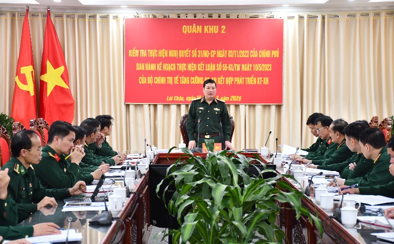 Quân khu kiểm tra thực hiện Nghị quyết 31/NQ-CP tại Lai Châu