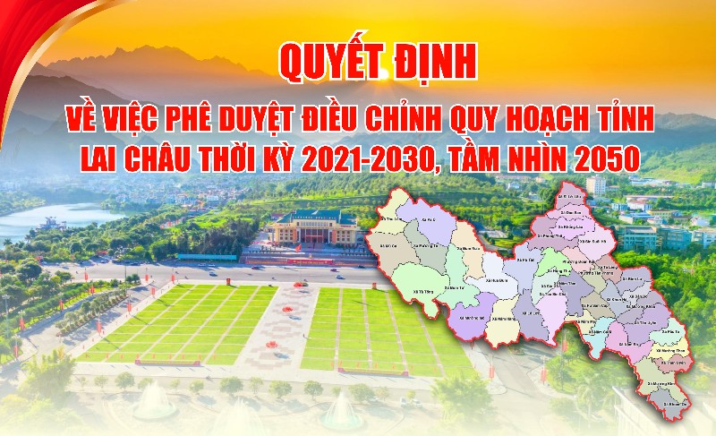 Quyết định về việc phê duyệt điều chỉnh Quy hoạch tỉnh Lai Châu thời kỳ 2021-2030, tầm nhìn 2050