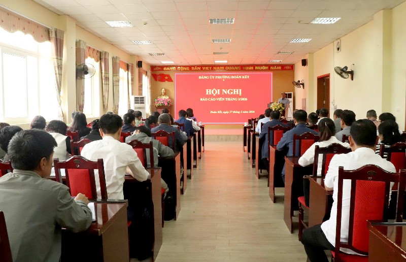 Hội nghị báo cáo viên phường Đoàn Kết tháng 3/2026