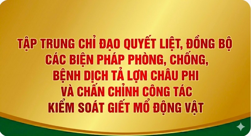 Tập trung chỉ đạo quyết liệt, đồng bộ các biện pháp phòng, chống, bệnh Dịch tả lợn Châu Phi và chấn chỉnh công tác kiểm soát giết mổ động vật