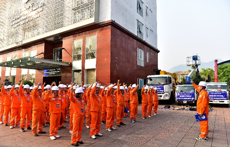 Diễn tập phòng, chống thiên tai và tìm kiếm cứu nạn, xử lý sự cố lưới điện 