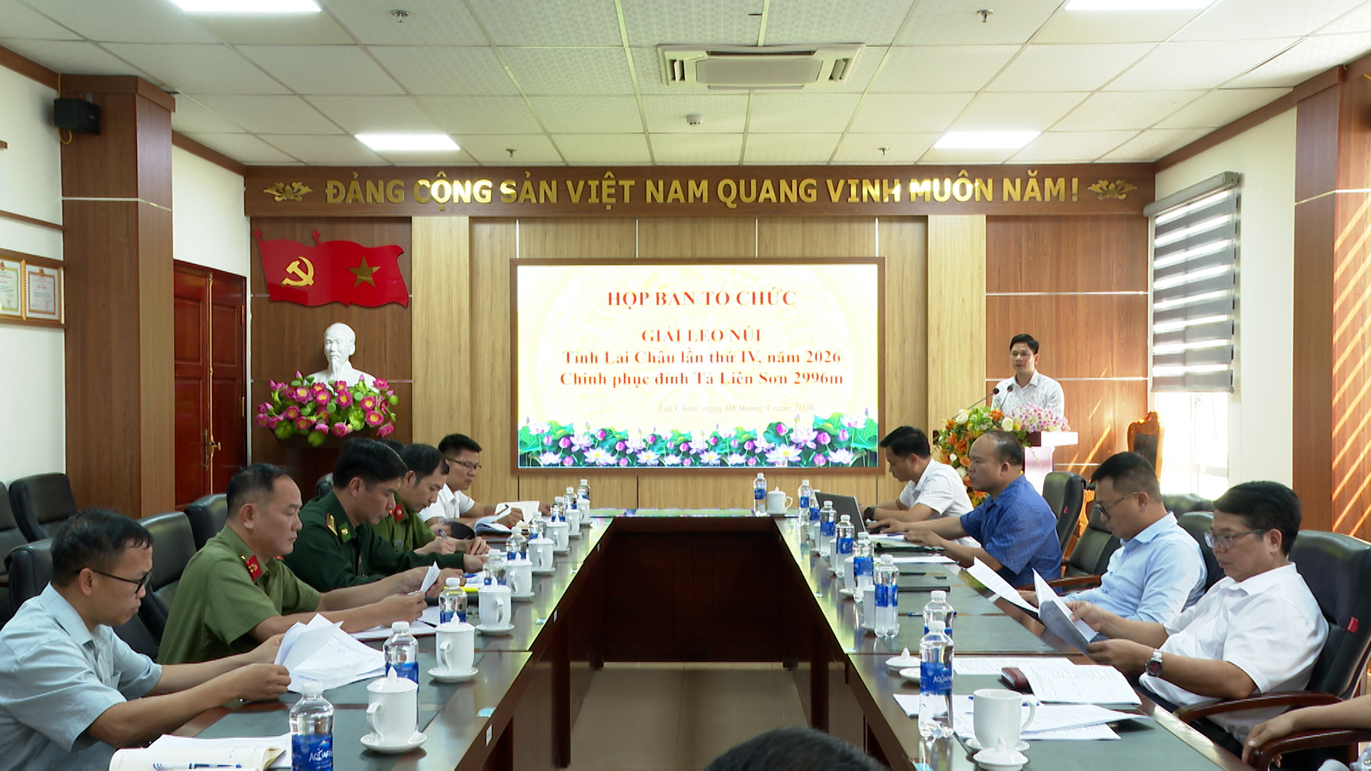 Toàn cảnh buổi họp Ban tổ chức Giải leo núi tỉnh Lai Châu lần thứ IV năm 2026 – Chinh phục đỉnh Tả Liên Sơn