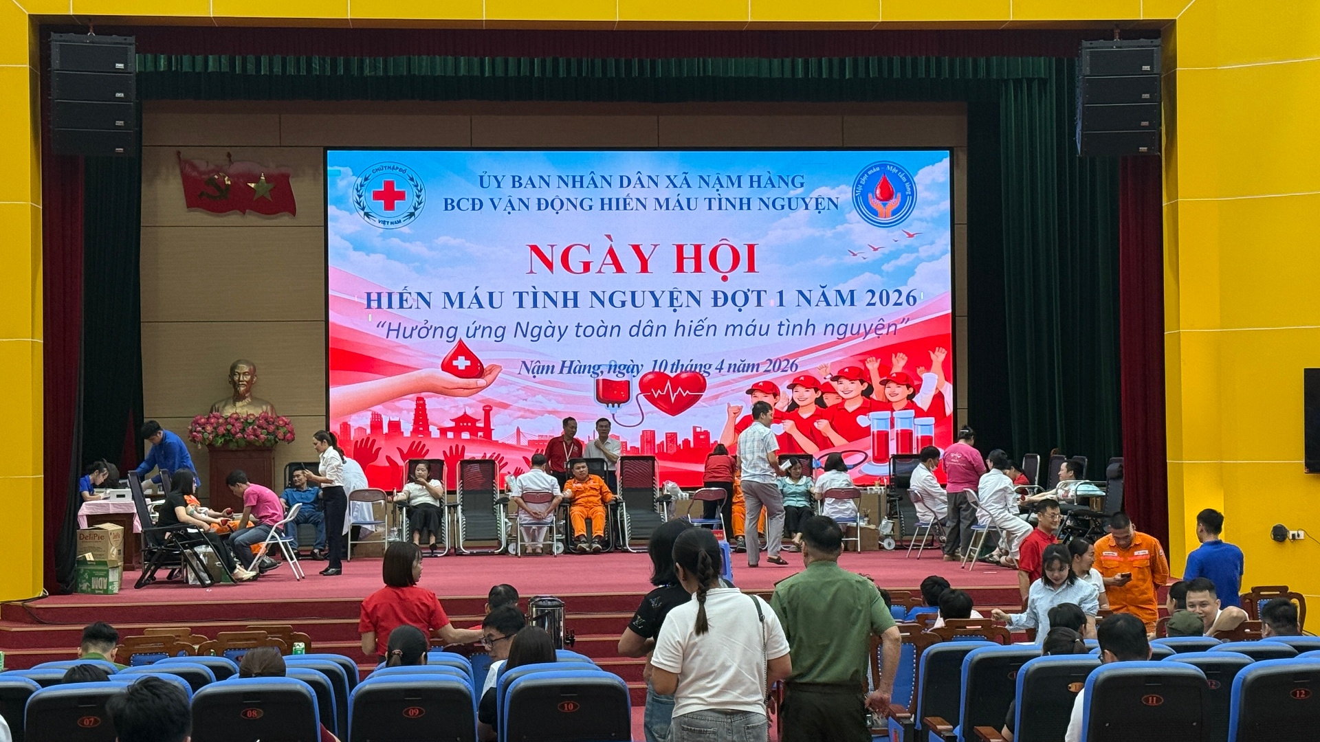 : Quang cảnh Ngày hội hiến máu tình nguyện đợt 1 năm 2026 tại xã Nậm Hàng 