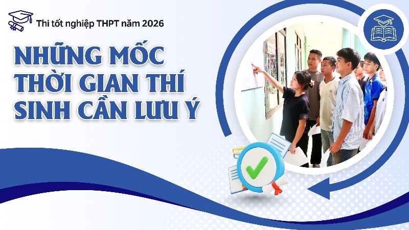 Thi tốt nghiệp THPT năm 2026: Những mốc thời gian thí sinh cần lưu ý