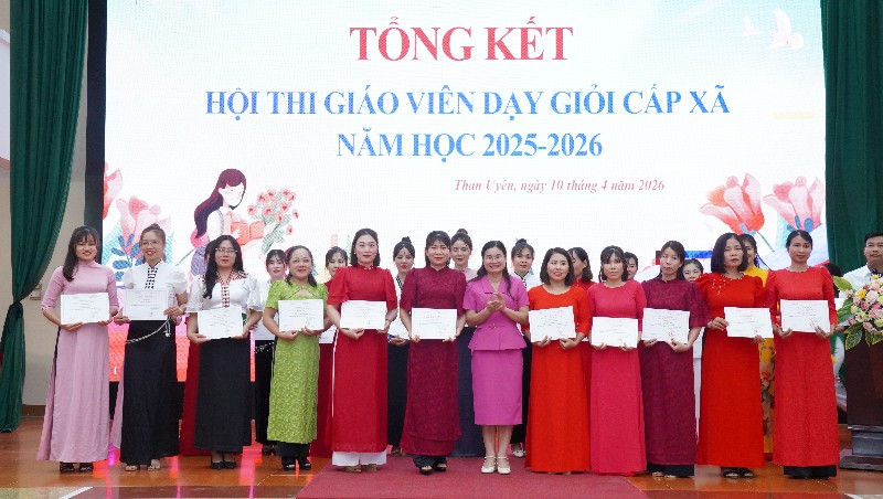 Tổng kết Hội thi Giáo viên dạy giỏi cấp xã Than Uyên năm học 2025–2026