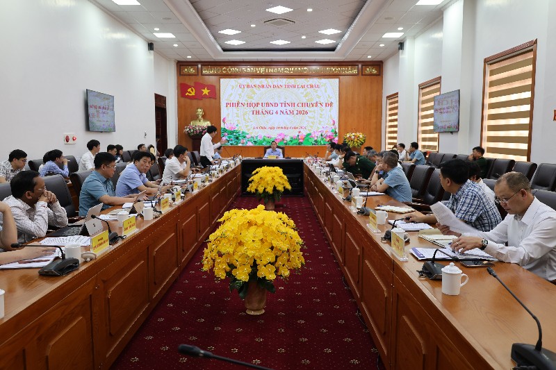 Phiên họp UBND tỉnh chuyên đề tháng 4 năm 2026