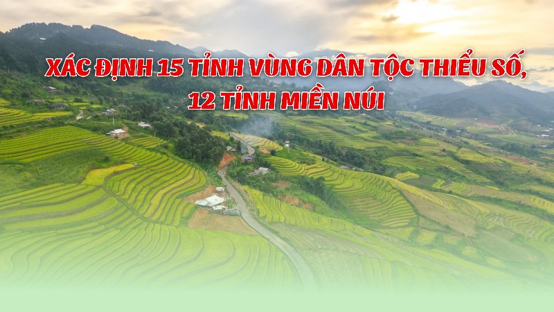 Xác định 15 tỉnh vùng dân tộc thiểu số, 12 tỉnh miền núi