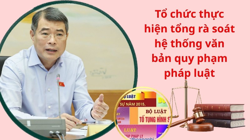 Tổ chức thực hiện tổng rà soát hệ thống văn bản quy phạm pháp luật