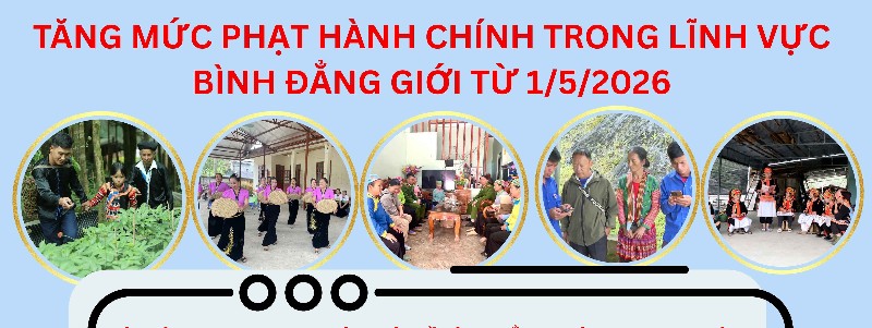 Tăng mức phạt hành chính trong lĩnh vực bình đẳng giới từ 1/5/2026