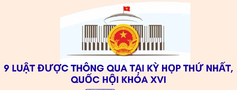 9 luật được thông qua tại kỳ họp thứ nhất, quốc hội khóa XVI