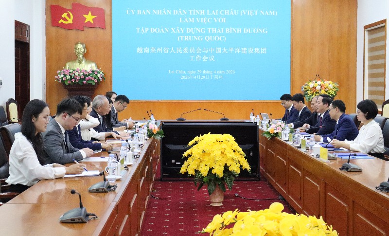 Lai Châu tiếp và làm việc với Tập đoàn Xây dựng Thái Bình Dương (Trung Quốc)