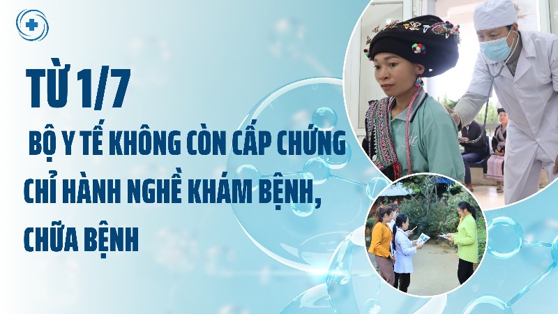 Từ 1/7, Bộ Y tế không còn cấp chứng chỉ hành nghề khám bệnh, chữa bệnh