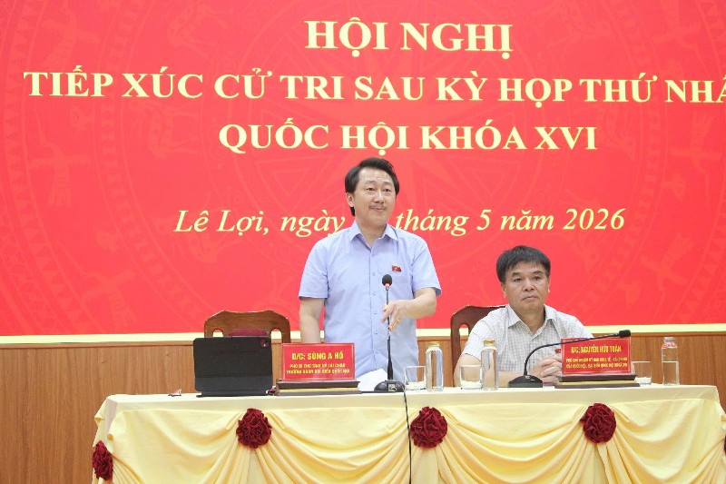 Đoàn đại biểu Quốc hội tỉnh giải đáp nhiều kiến nghị của cử tri xã Lê Lợi