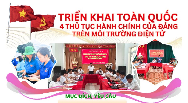 Triển khai toàn quốc 4 thủ tục hành chính của đảng trên môi trường điện tử