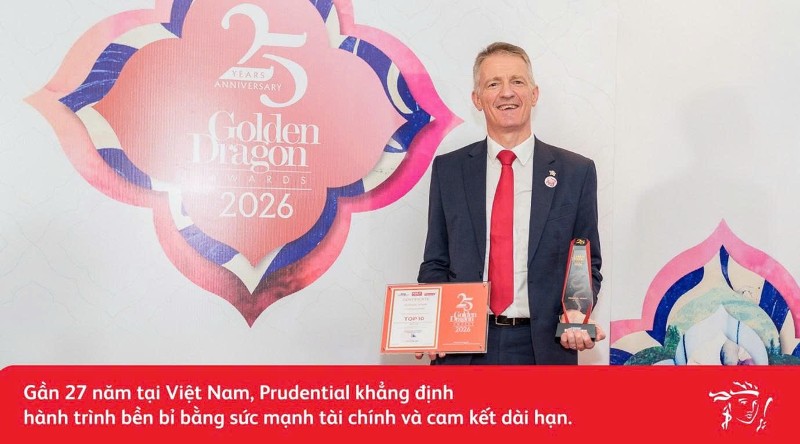 Prudential tiếp tục được vinh danh tại Giải thưởng Rồng Vàng 2026