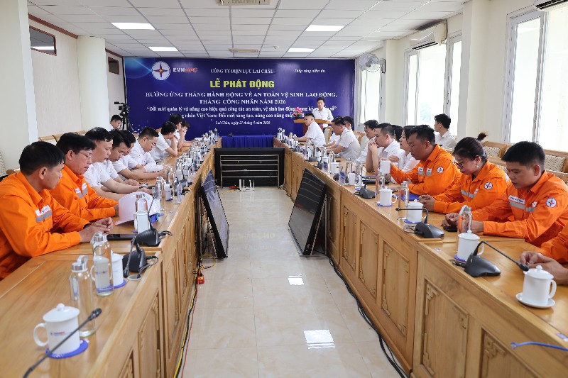 Công ty Điện lực Lai Châu phát động Tháng công nhân năm 2026