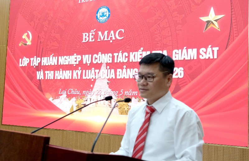 Bế mạc lớp tập huấn về nghiệp vụ công tác kiểm tra, giám sát và thi hành kỷ luật của Đảng năm 2026