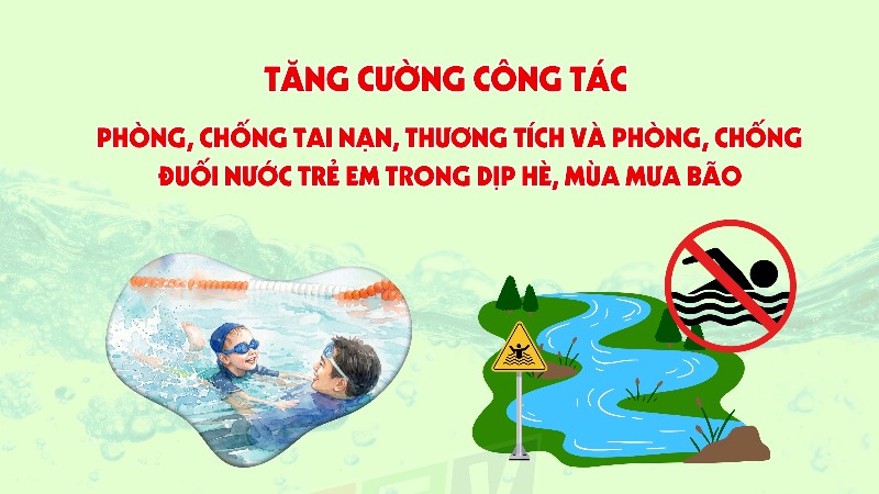 Tăng cường công tác phòng, chống tai nạn, thương tích và phòng, chống đuối nước trẻ em trong dịp hè, mùa mưa bão