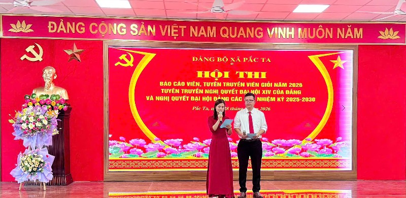 Xã Pắc Ta tổ chức Hội thi Báo cáo viên, tuyên truyền viên giỏi năm 2026