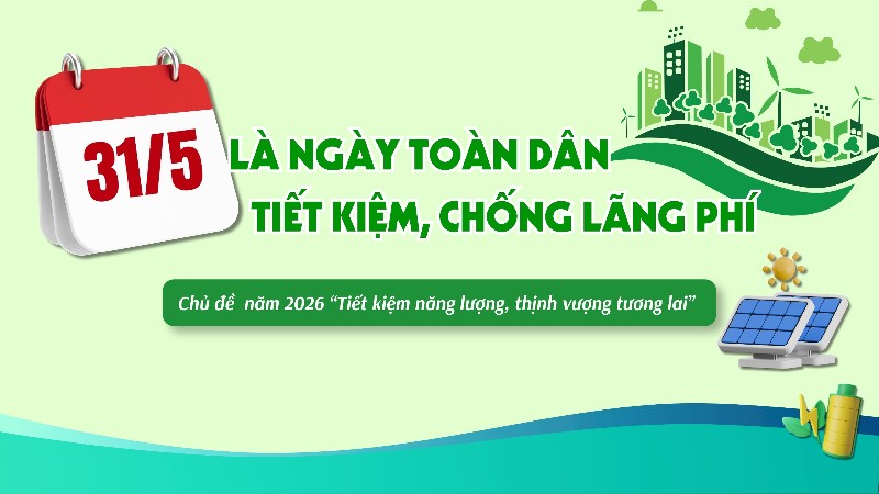31/5 là Ngày toàn dân tiết kiệm, chống lãng phí