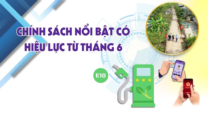 Chính sách nổi bật có hiệu lực từ tháng 6