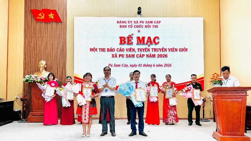 Xã Pu Sam Cáp: 10 thí sinh tham gia hội thi báo cáo viên, tuyên truyền viên giỏi năm 2026