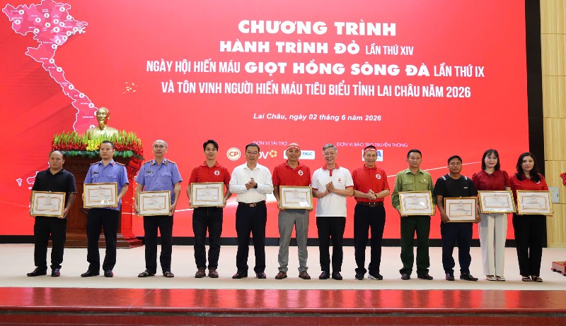 Chương trình Hành trình đỏ lần thứ XIV, Ngày hội hiến máu Giọt hồng sông Đà lần thứ IX và tôn vinh người hiến máu tiêu biểu tỉnh Lai Châu năm 2026