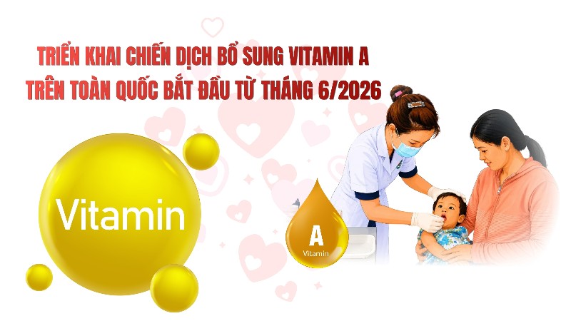 Triển khai Chiến dịch bổ sung vitamin A trên toàn quốc bắt đầu từ tháng 6/2026