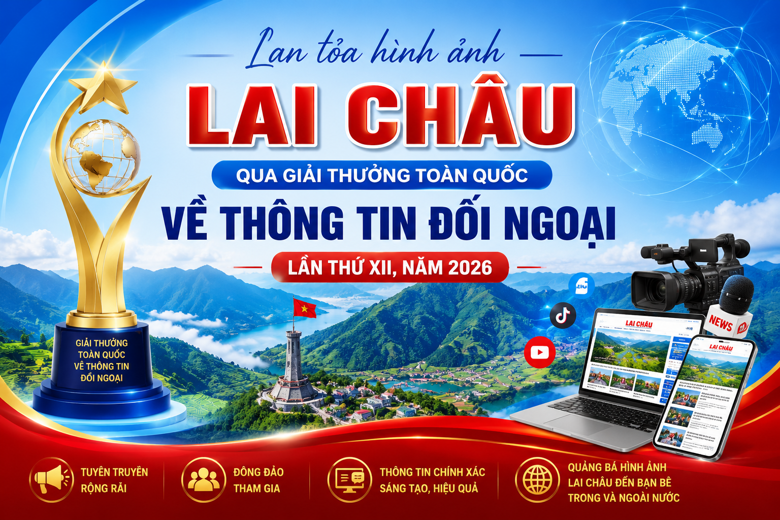 Lan tỏa hình ảnh Lai Châu qua Giải thưởng toàn quốc về thông tin đối ngoại năm 2026