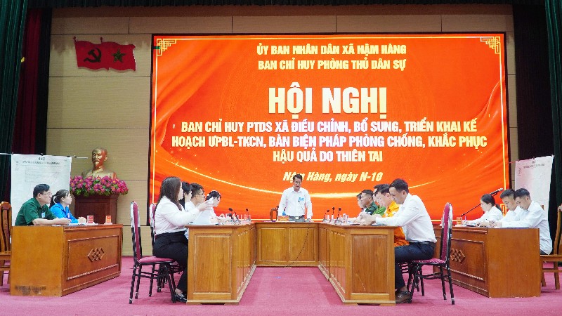 Diễn tập phòng thủ dân sự, phương án ứng phó bão, lụt và tìm kiếm cứu nạn xã Nậm Hàng năm 2026