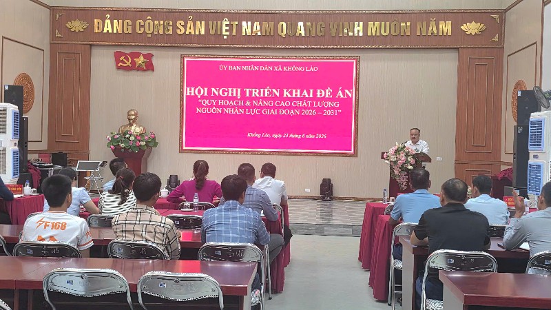 Hội nghị triển khai Đề án phát triển nguồn nhân lực tại xã Khổng Lào