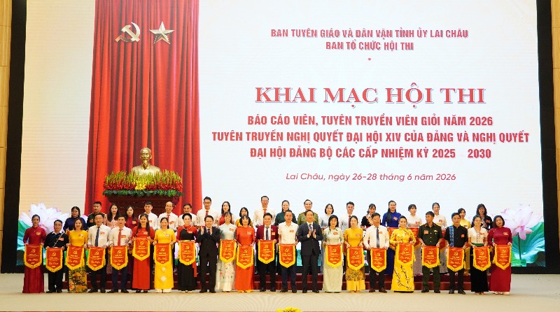  Khai mạc Hội thi Báo cáo viên, Tuyên truyền viên giỏi tỉnh Lai Châu năm 2026