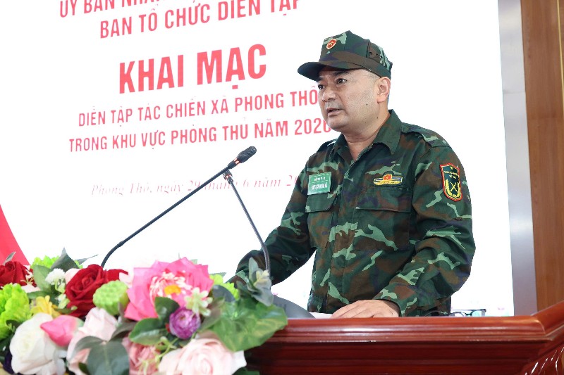 Diễn tập tác chiến trong khu vực phòng thủ xã Phong Thổ năm 2026