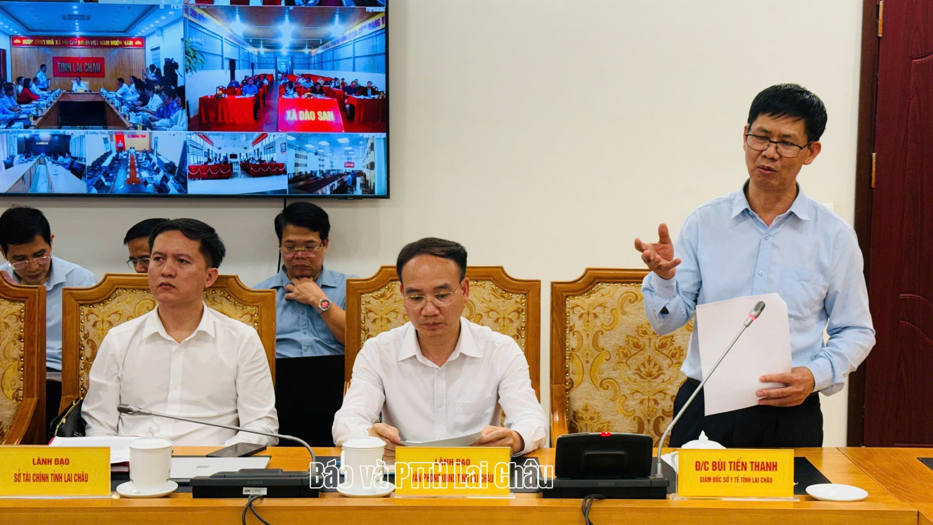 Đồng chí Tống Thanh Hải - Phó Chủ tịch Thường trực UBND tỉnh, Trưởng Ban Chỉ đạo tỉnh về khám sức khỏe định kỳ hoặc khám sàng lọc miễn phí cho người dân chủ trì Hội nghị 