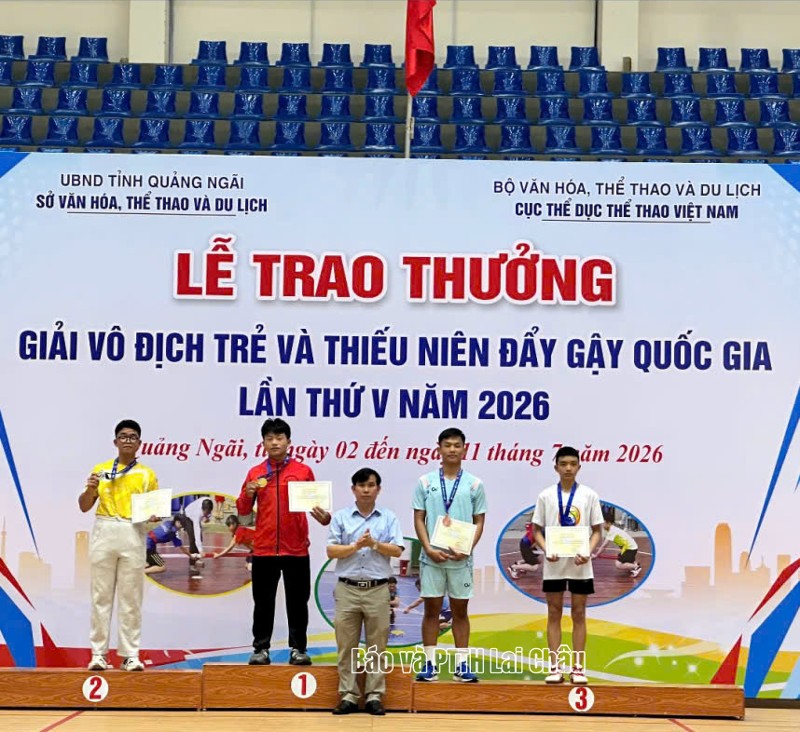 Lai Châu đạt 2 Huy chương Vàng tại Giải Vô địch trẻ và Thiếu niên đẩy gậy quốc gia lần thứ V
